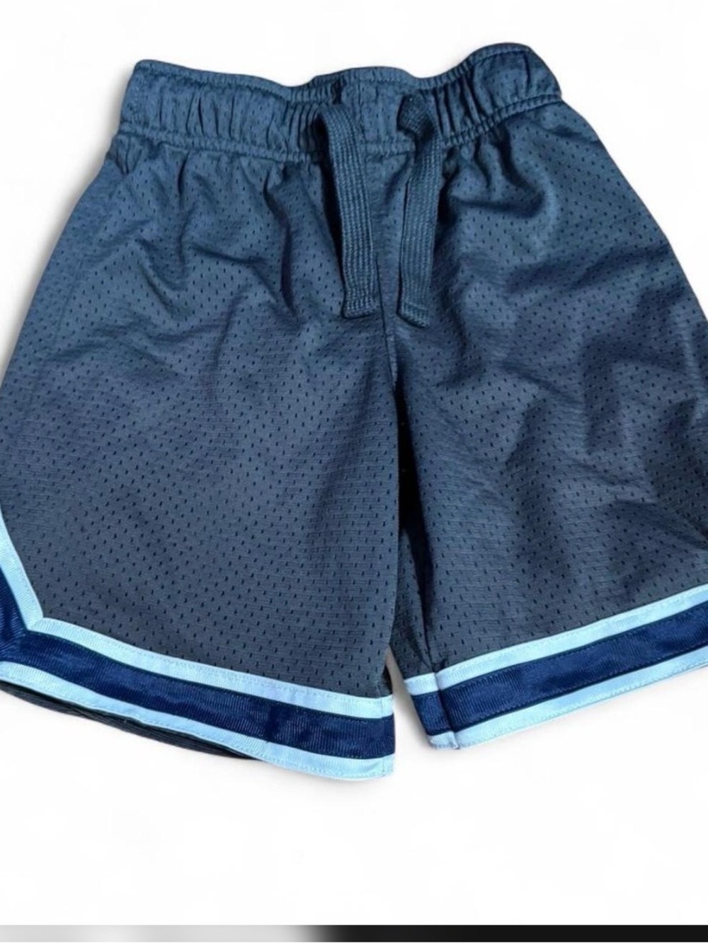 OshKosh B'gosh Charcoal Gray Athletic Mesh Shorts with Light Gray Trim